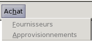 Menu Module Achat